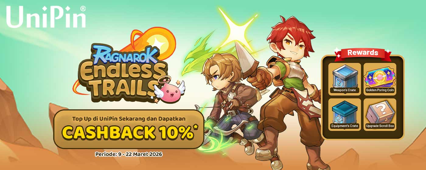Ragnarok: Endless Trails Hadir! Top Up di UniPin & Dapatkan Cashback 10%